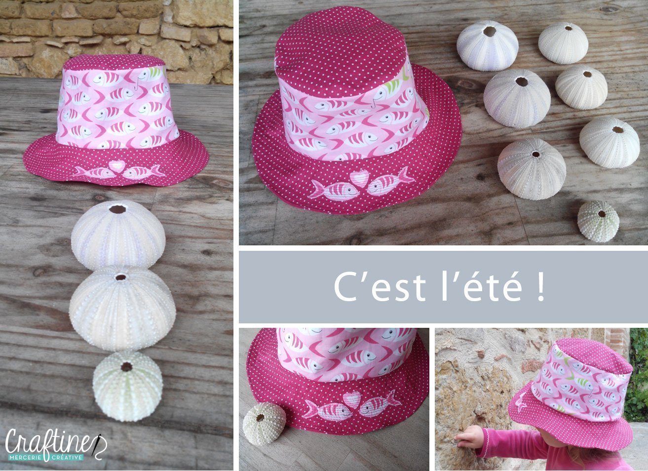 Idée projet : Chapeau fillette poissons