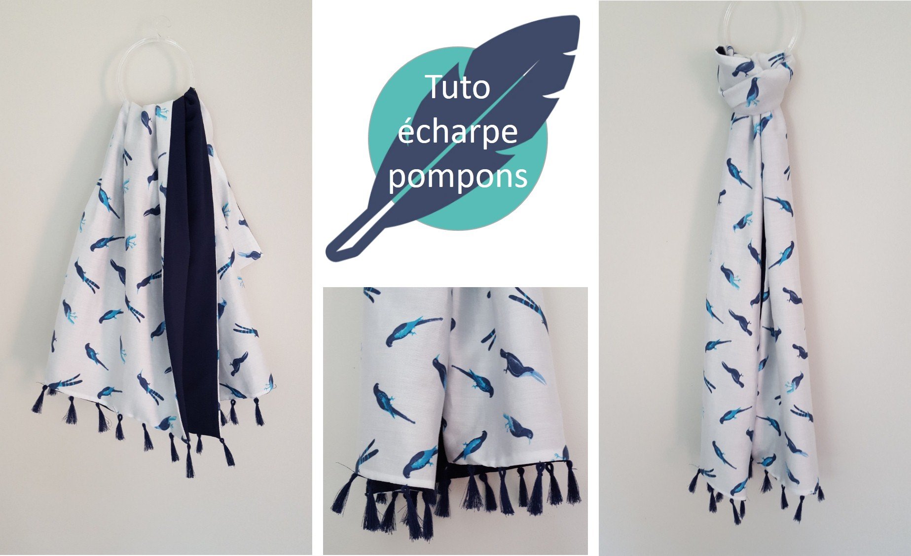 Cousons ensemble : Tuto écharpe pompons