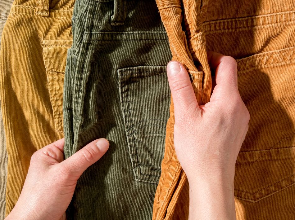 coupe pantalon velours côtelé